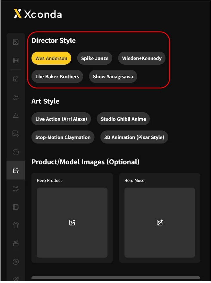 Select a director style