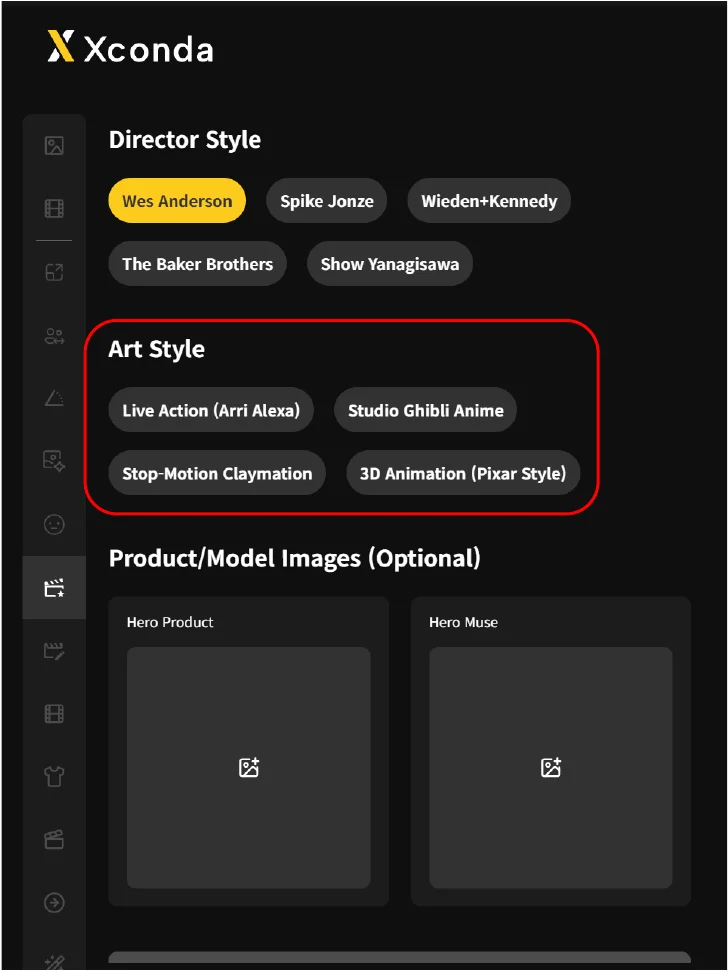 Select an art style